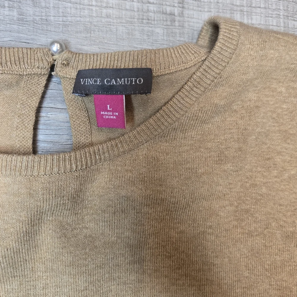 Vince Camuto Tan Short Sleeve Top - Picture 3 of 6